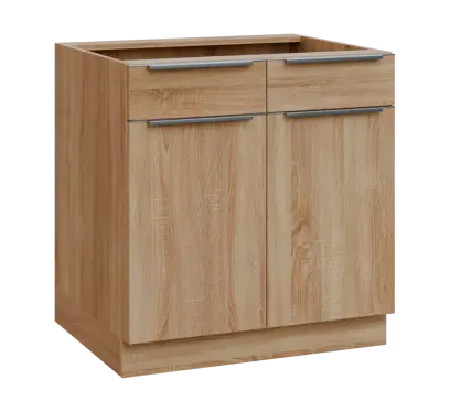 SIS - 8DZ2 spodní skříňka, 2-dveřová, 2-zásuvková, 870x800x600, dub bardolino